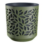 Горшок "Leaves" (1,25л.) Цв. Оливка/Антрацит (КШ-9825)